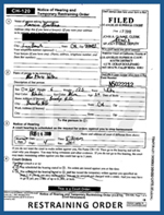 California Restraining Orders / Temporary Protective Orders